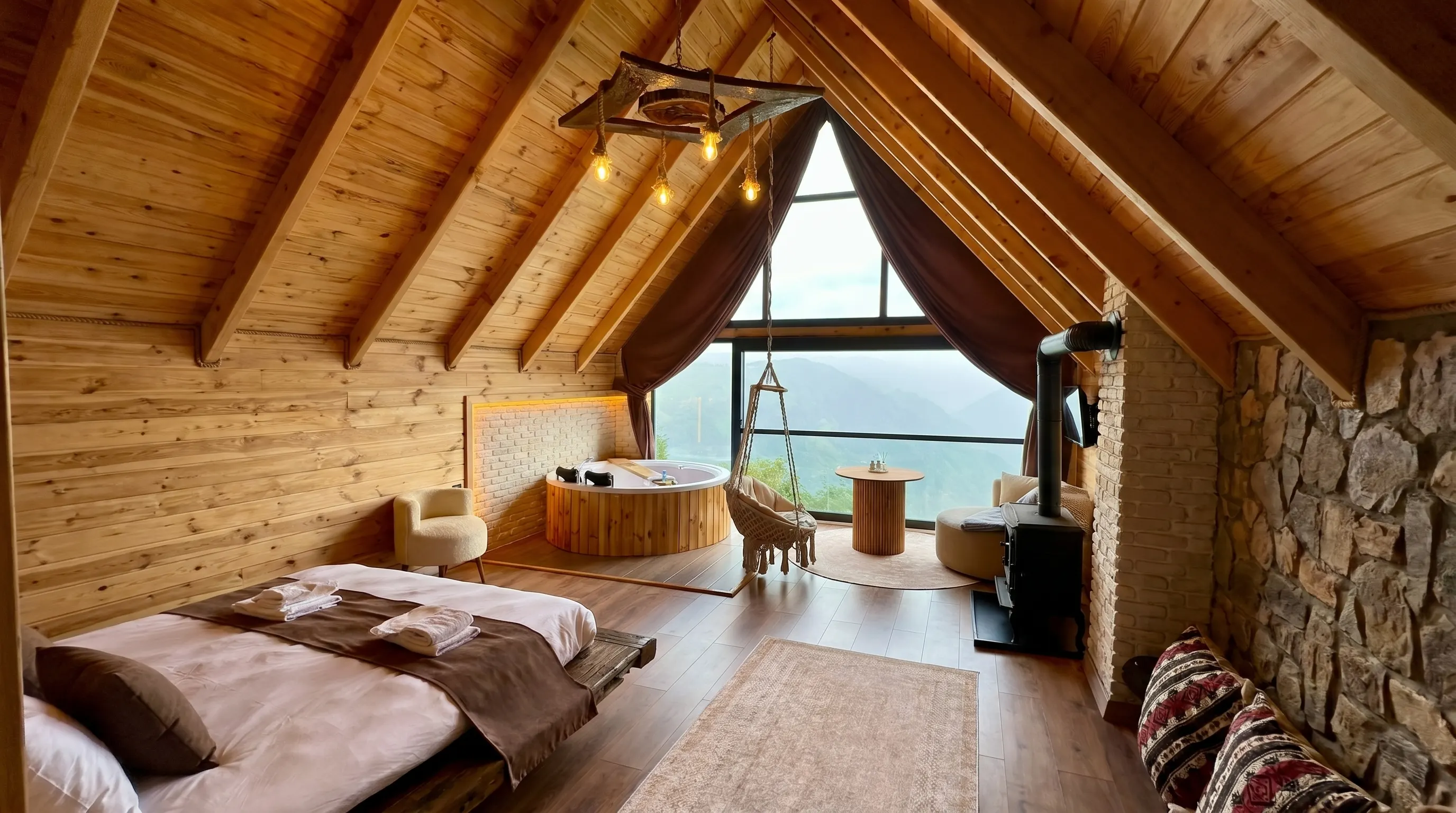 Noka Wood Bungalov — orman manzarası